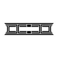Geometric Deco Border, Minimalist, Shadowed Background vector