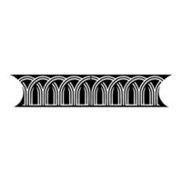 Art Deco Archway Border, Geometric Ornamentation, Pattern vector