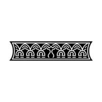 Geometric Celtic Border, Intricate Black vector
