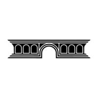 Geometric Archway, Minimalist, Modern Emblem, Lineart vector