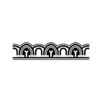 Art Deco Archway Border, Elegant Geometric, Pattern vector