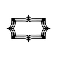Geometric Frame, Stylized Ribbon, Minimalist vector