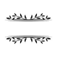 Elegant Botanical Divider, Minimalist vector
