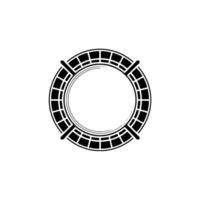Minimalist Circular Frame, Geometric, Modern Emblem, Circle vector