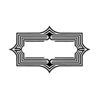 Geometric Deco Frame, Minimalist, Elegant Outline - Vintage vector