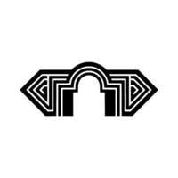 Geometric Archway, Directional Pathway, Minimalist vector
