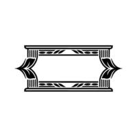 Art Deco Frame, Elegant Border, Vintage, Minimalist Ornamentation, Ornament vector