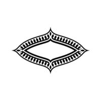 Geometric Diamond Ornament, Intricate Black vector