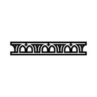 Geometric Deco Border, Elegant Line Art, Minimalist vector
