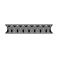 Art Deco Architectural Ornament, Geometric Border, Ornamentation vector