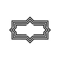 Geometric Star Frame, Minimalist, Elegant Outline - Abstract vector
