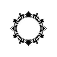 Geometric Sunburst Frame, Minimalist vector