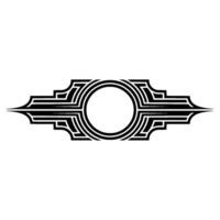 Art Deco Circular Ornament, Geometric, Vintage Style vector