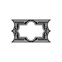 Art Deco Frame, Elegant Border, Vintage, Minimalist Style, Retro vector