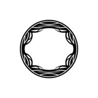 Intricate Tribal Circle Frame, Minimalist, Ornament vector