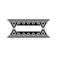 Geometric Ornament Border, Vintage Element vector