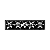 Stylized Floral Border, Geometric, Minimalist Pattern vector