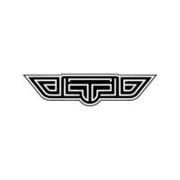 Geometric Badge Emblem, Retro Style, Minimalist vector