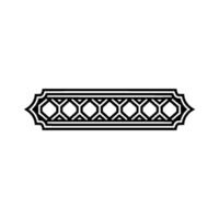 Geometric Deco Border, Elegant Pattern, Vintage vector
