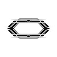 Geometric Hexagonal Frame, Art Deco Style vector