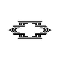 Geometric Arrowhead Emblem, Art Deco Style vector