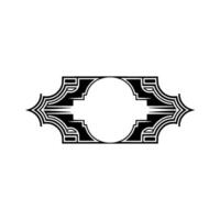 Art Deco Frame, Geometric Ornament, Vintage Elegance, Retro vector