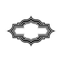 Intricate Black Frame, Elegant Ornamentation, Minimalist vector