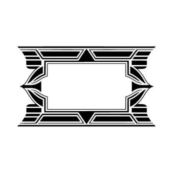 geométrico deco marco, minimalista, elegante borde, angular vector