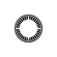 Geometric Circle Emblem, Minimalist, Circular Motif - Modern vector