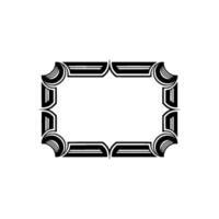 Art Deco Frame, Geometric Ornamentation, Minimalist, Retro vector