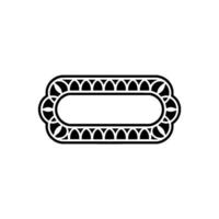 Elegant Oval Frame, Intricate Floral Ornamentation vector