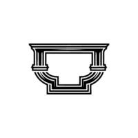Classical Arch Silhouette, Minimalist vector