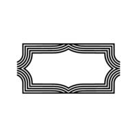 Geometric Wave Frame, Minimalist vector