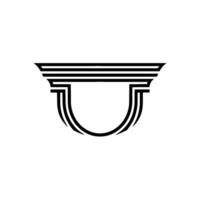 Geometric Upsilon Emblem, Minimalist vector