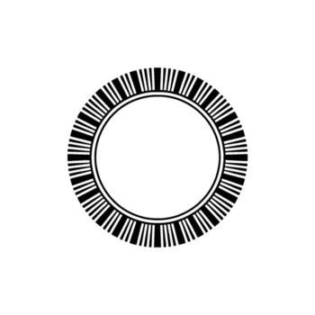 Minimalist Circular Frame, Geometric, Subtle Texture vector