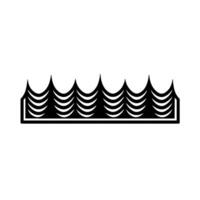 Abstract Wave Crest Emblem, Minimalist vector