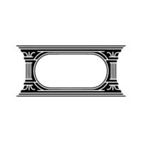 Art Deco Frame, Geometric Ornamentation, Vintage, Linear vector