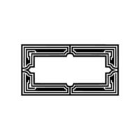 Geometric Deco Frame, Subtle Gradient, Elegant Border, Pattern vector