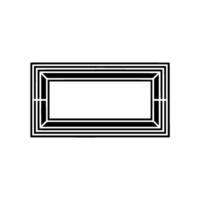 Geometric Frame, Minimalist, Elegant Outline, Modern vector