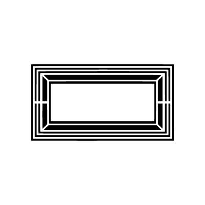 Geometric Frame, Minimalist, Elegant Outline, Modern
