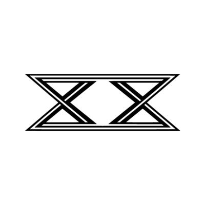 Geometric X Symbol, Minimalist, Abstract Pattern