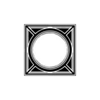 Geometric Circle Frame, Minimalist, Abstract Composition, Minimalism vector