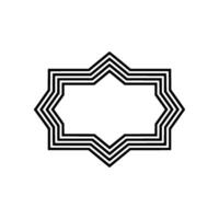 Geometric Star Frame, Minimalist, Negative Space, Outline vector