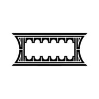 Geometric Gothic Frame, Intricate Ornamentation vector