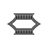Art Deco Geometric Ornament, Silver Gradient Background vector