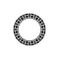 Geometric Circle Frame, Art Deco Style, Minimalist - Pattern vector