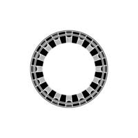 Geometric Portal, Minimalist Circle, Abstract vector