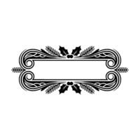 Elegant Holly Frame, Vintage Ornamentation, Festive Border vector