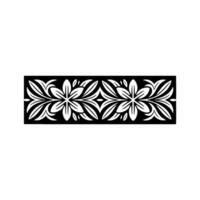 Geometric Floral Border, Elegant Pattern, Minimalist vector