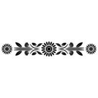 Elegant Floral Border, Vintage, Decorative Element, Pattern vector